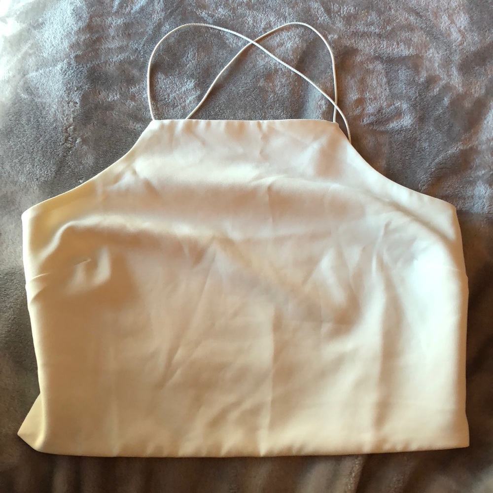 Tobi cross back white shirt size medium